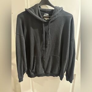 American Eagle Outfitters Black Pullover Hoodie Size Large